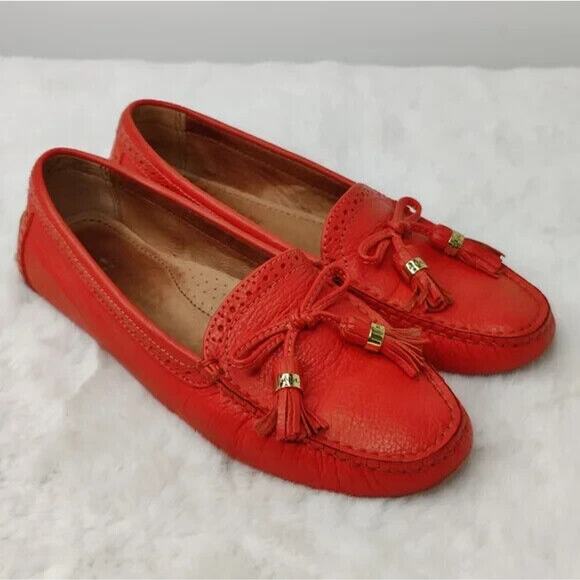 Lauren Ralph Lauren Orange Loafers Sz US 5 - Picture 4 of 10
